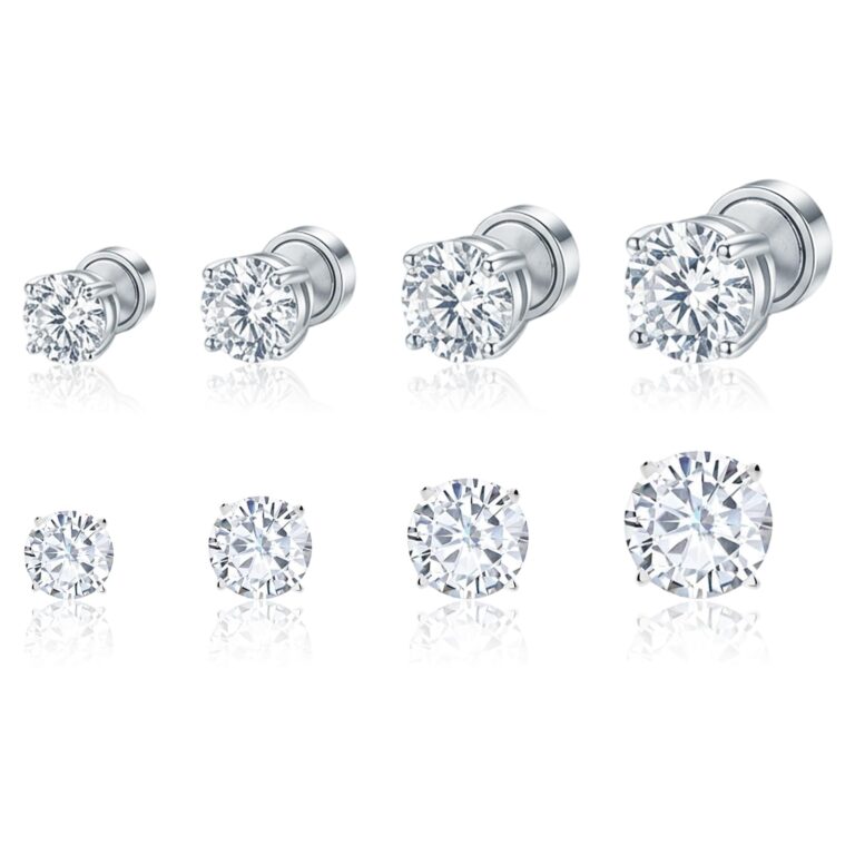 GWEOR Set 4 Orecchini Magnetici a Clip Design Moderno Unisex