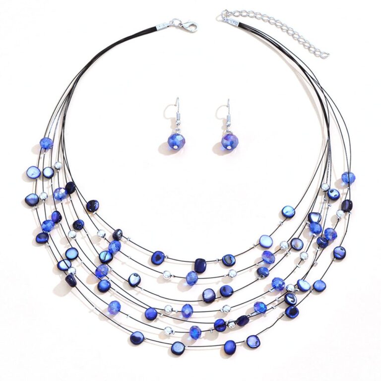 TOFBS Parure Donna con Collana di Conchiglie a Strati Bohémien