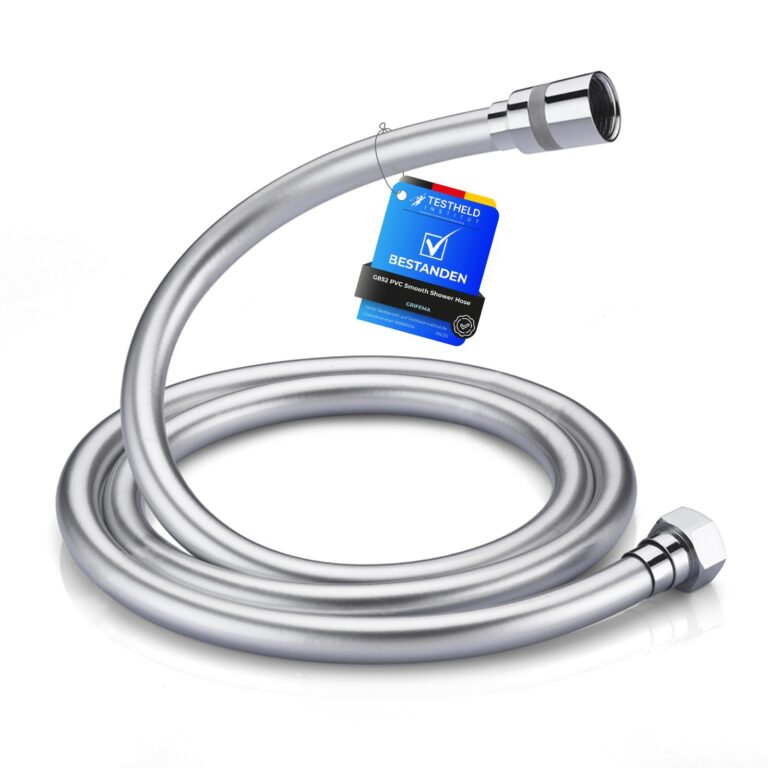 Grifema Flessibile Doccia PVC 150 cm Anti-Torsione Bianco/Cromo