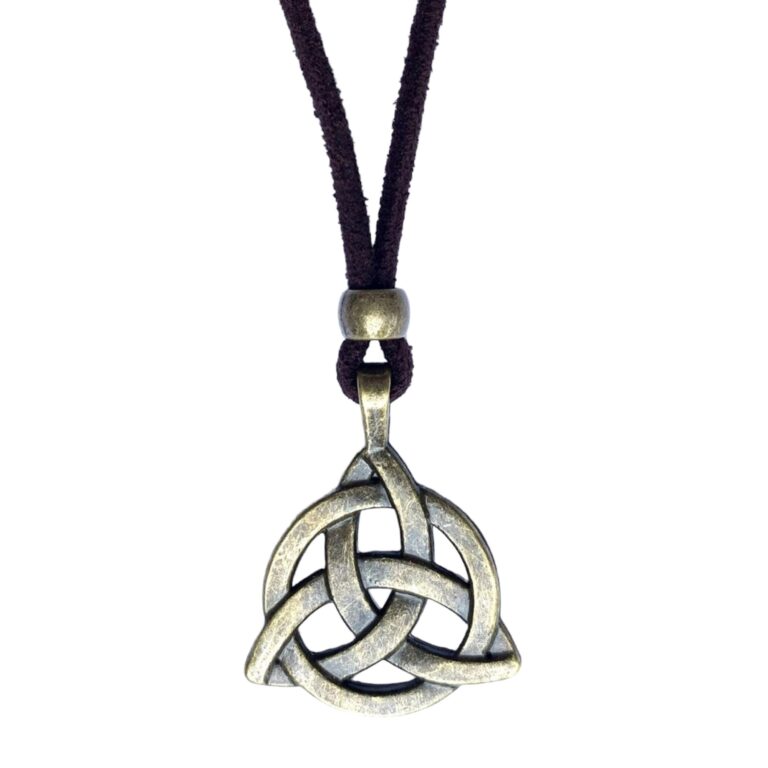 ASTER ALHELÍ Collana Celtica Triquetra in Argento Antico o Bronzo