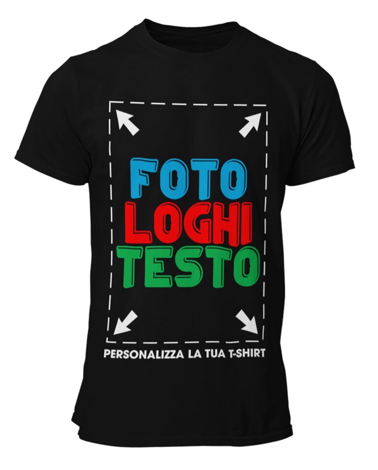 fashwork Maglietta Personalizzata Uomo Donna, T-Shirt Personalizzabile con Stampa Foto, Scritta o...