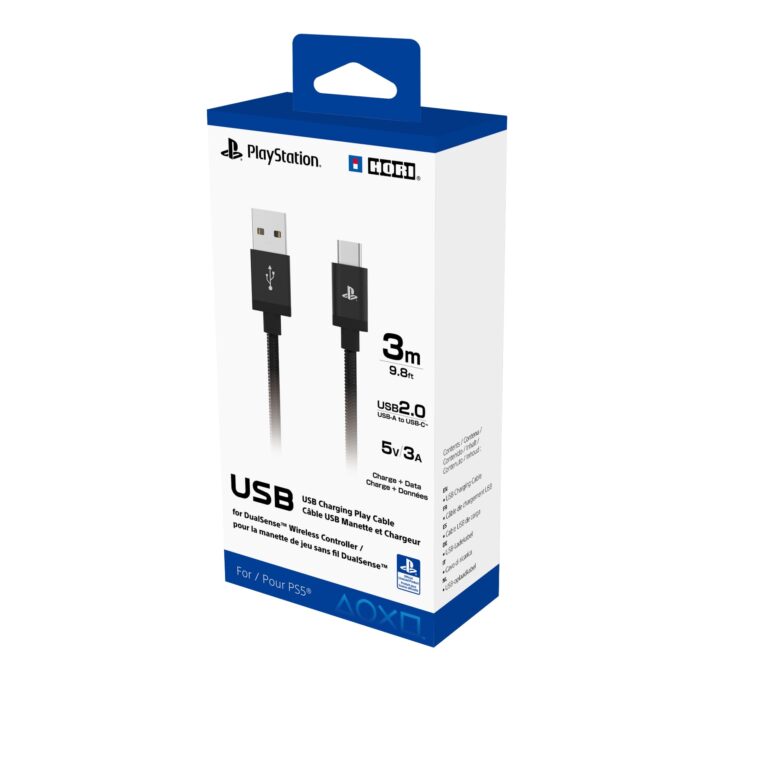 HORI Cavo di ricarica USB 3m per PS5 ufficiale Sony