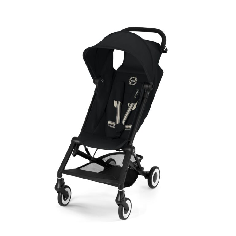 CYBEX Gold Buggy AGIS, Da circa 6 mesi a circa 4 anni (max. 22 kg), Si adatta a bagaglio a mano, Magic Black (nero)