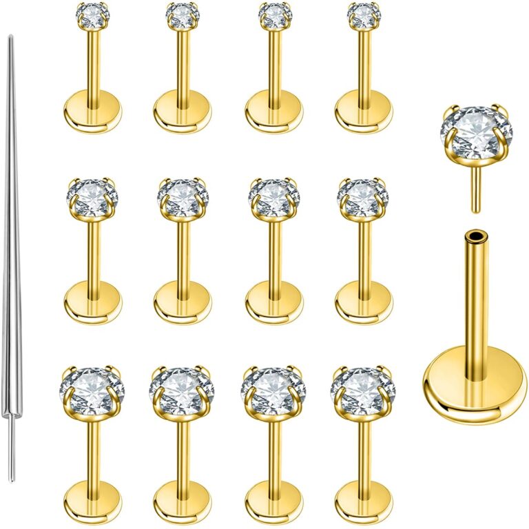 PunkTracker Set 13 Piercing a Perno 20G/18G/16G in Acciaio 316L