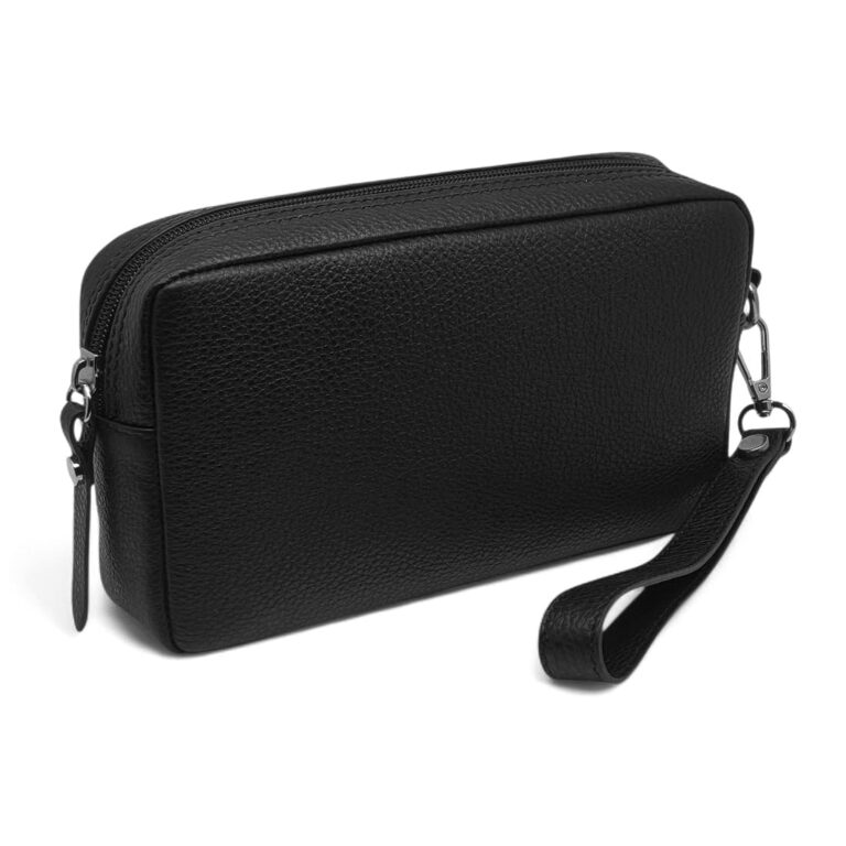 Fast World Shopping Pochette da Polso in Vera Pelle Made in Italy