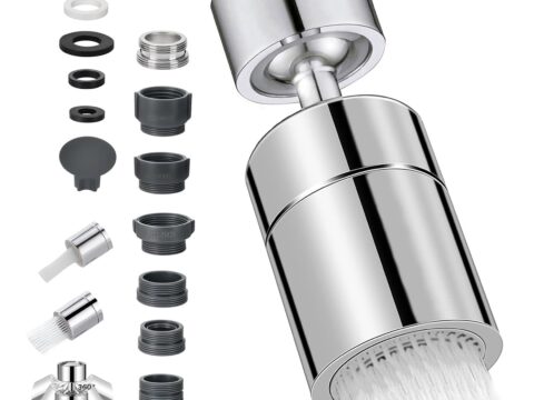 Aeratore Rubinetto Cucina 360° Girevole con 2 Modalità di Flusso