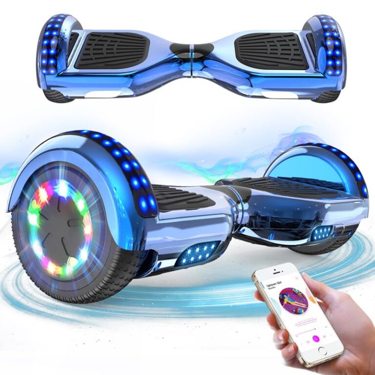 RCB Hoverboard 6.5 inch Auto-bilanciato Hover Board con Colorato luci sulle Ruote e Bluetooth, Il miglior Regalo per Bambi...