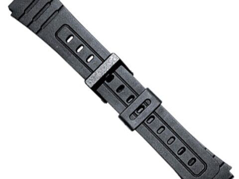 Cinturino nero in gomma resina 18mm compatibile Casio F-91W F-105 F-94
