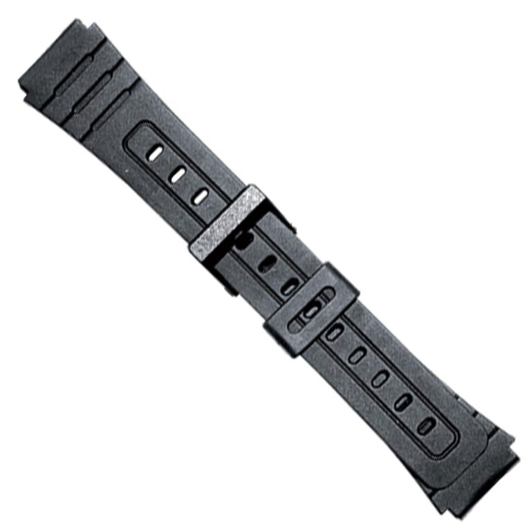 Cinturino nero in gomma resina 18mm compatibile Casio F-91W F-105 F-94