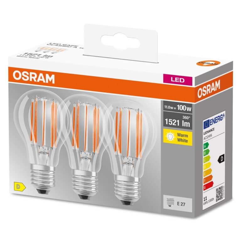 OSRAM LED Base Classic A100 E27 Bianco Caldo 2700K a Filamento