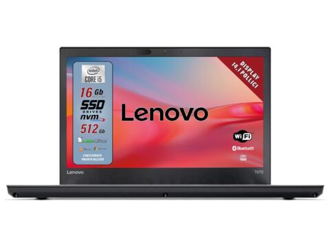 Lenovo Notebook 14″ Intel Core i5, 16GB RAM, 512GB SSD con LibreOffice