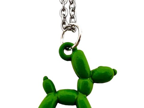 Ciondolo Cane Palloncino Hip Hop Verde – Acciaio Inox Portafortuna