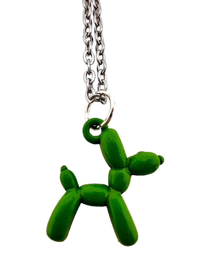 Ciondolo Cane Palloncino Hip Hop Verde – Acciaio Inox Portafortuna