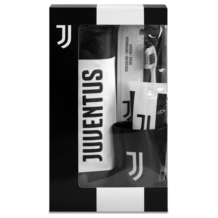 Naturaverde | Kids - Football Team - Juventus Oral Care Kit, Spazzolino da Denti Manuale con Setole Medie, Dentifricio all...