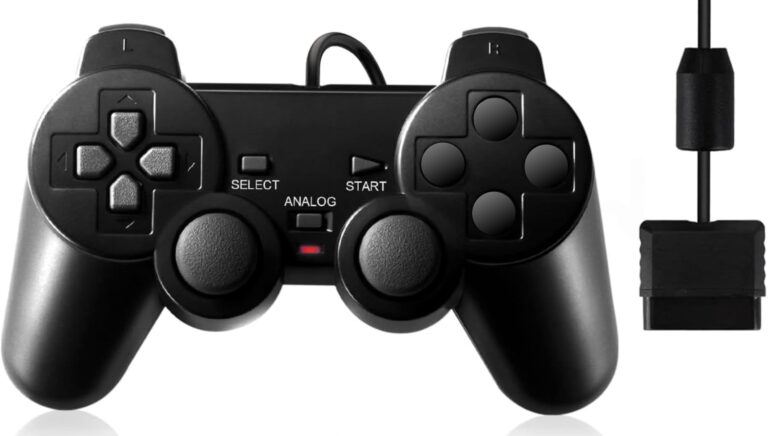 Controller Cablato FLLAGG20 per PS2, PS1 e PSX con Doppia Vibrazione