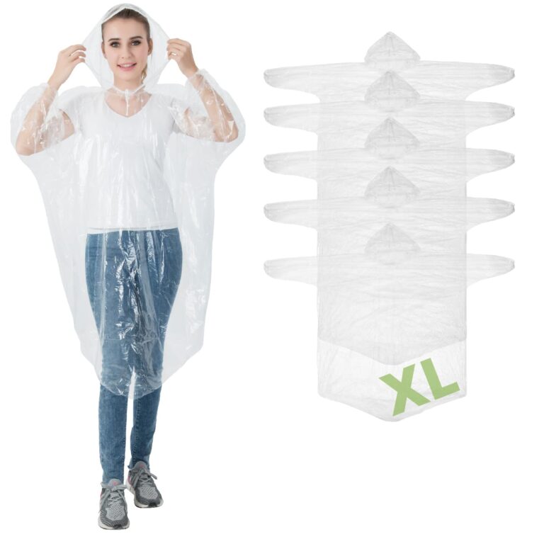 IGOERA Poncho Antipioggia Monouso Trasparente XL - 5 Pezzi