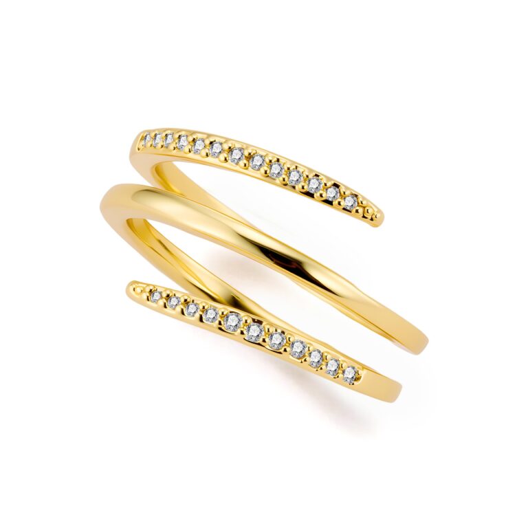 ALEXCRAFT Anello infinito in argento 925 con zirconi, regolabile