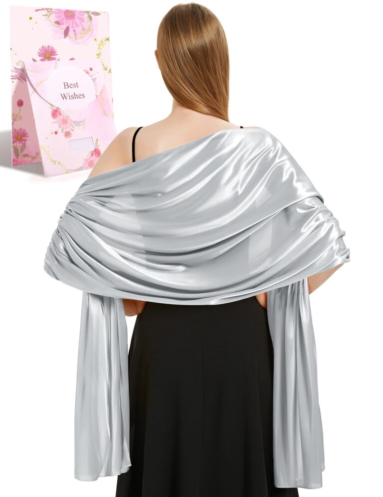 heekpek Sciarpa Donna Elegante in Raso Satinato Leggero per Cerimonia
