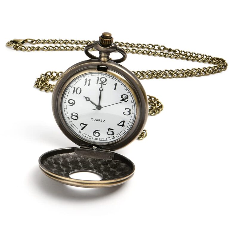 Vicloon Orologio da Tasca Vintage con Numeri Romani e Catena al Quarzo