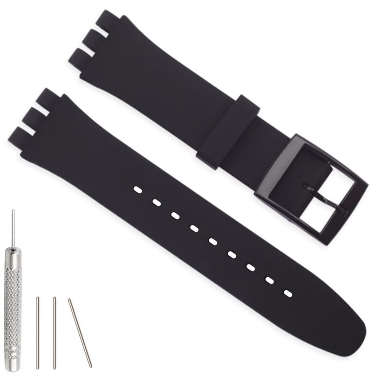 Hijiawee Cinturino silicone per Swatch 17-20mm impermeabile