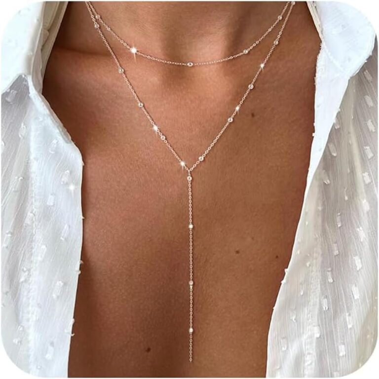 Lariat - collana lunga a Y in argento placcato oro