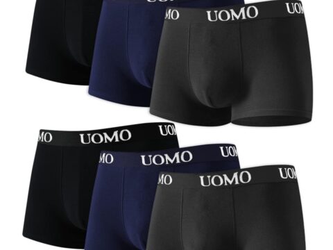 Poligono Boxer Uomo in Cotone Elasticizzato, Set da 6 Pezzi