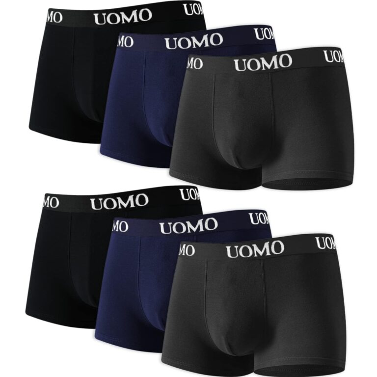Poligono Boxer Uomo in Cotone Elasticizzato, Set da 6 Pezzi