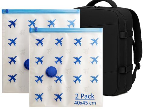 Lavatelli Set 2 Sacchetti Sottovuoto da Viaggio 40×45 cm