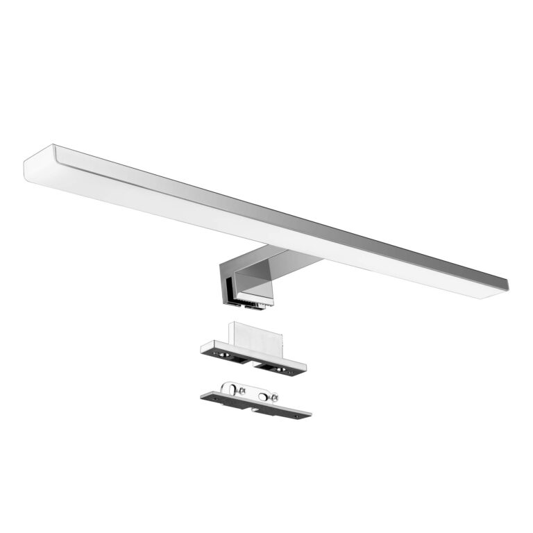 Aourow Lampada LED Specchio Bagno 40cm 10W IP44 4000K Acciaio