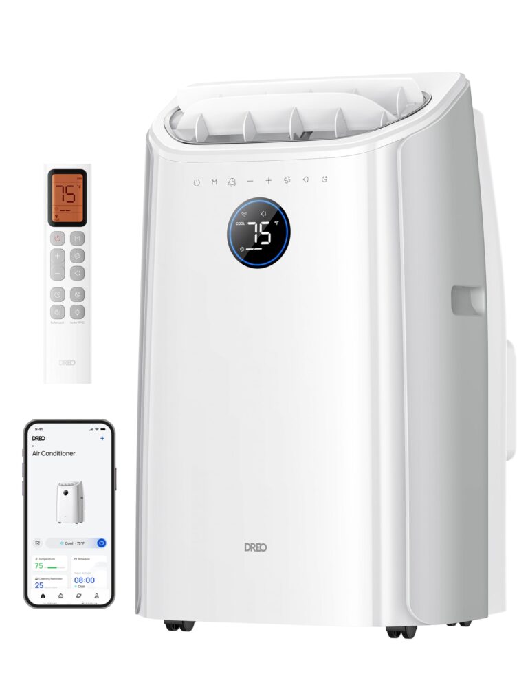 DREO Condizionatore Portatile 10.000 BTU AC per Camera da letto, Raffreddamento Senza Drenaggio, ...