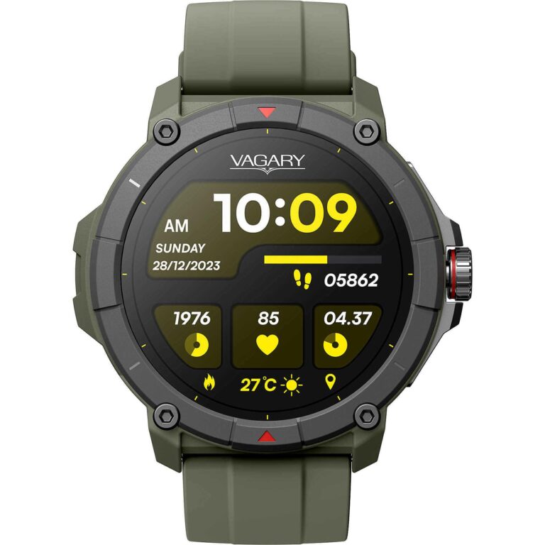 Vagary Smartwatch Uomo X04A-004VY Verde Cinturino Silicone