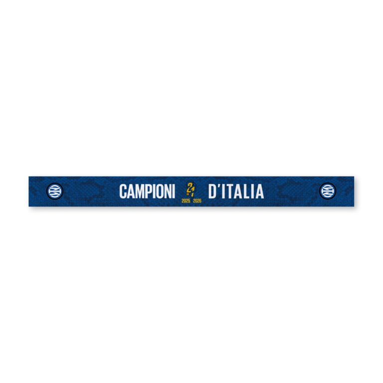 Inter - Bandana Campioni d'Italia 2025/26, Sciarpa Celebrativo Scidetto, Prodotto Ufficiale