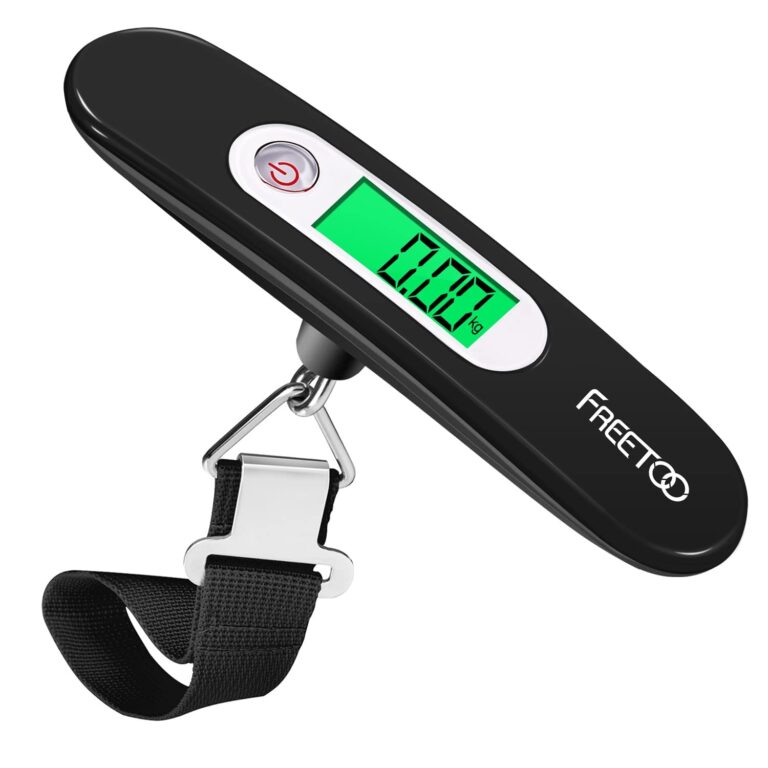 FREETOO Bilancia Digitale pesa Bagagli Valigie con Funzione di Tara Batteria Inclusa per Viaggi All'aperto Casa 110 lb / 5...