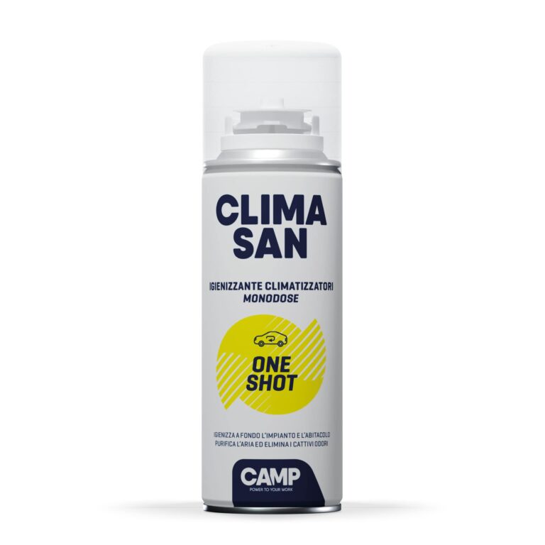 CAMP Climasan One Shot Spray - Igienizzante Climatizzatore e Abitacolo Auto Monodose, Spray Pulizia Condizionatore ad Azio...