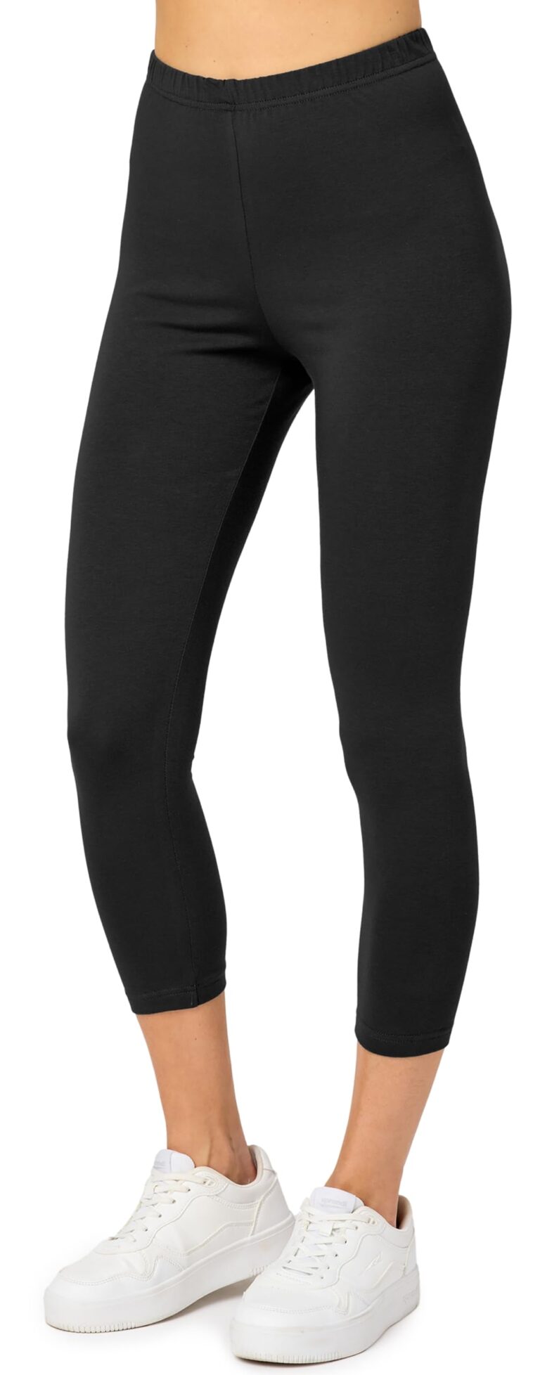 Merry Style Leggings 3/4 Donna in Cotone Morbido ed Elastico