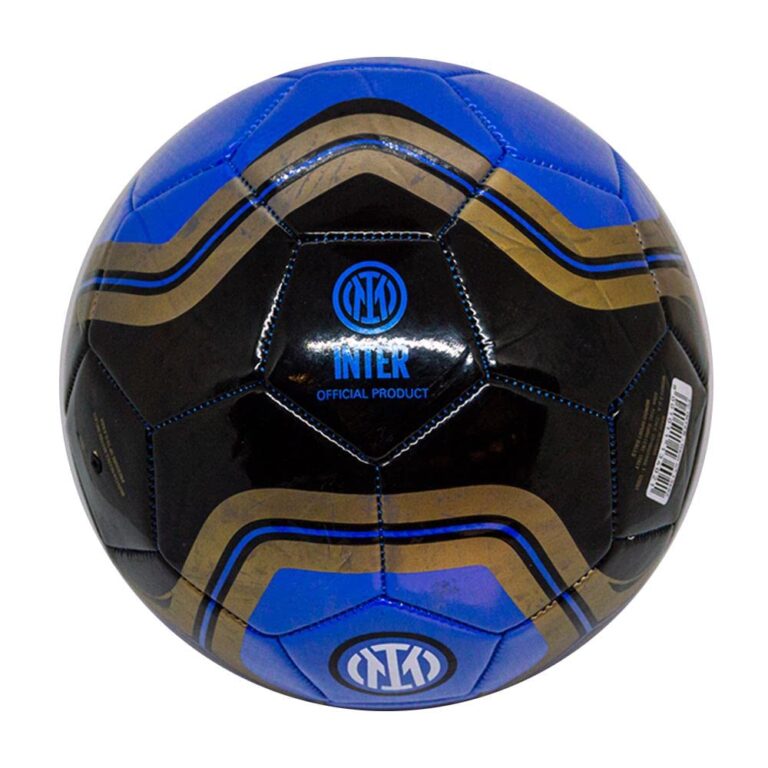 Mondo Toys - Pallone da Calcio Cucito INTER PRO - Prodotto Ufficiale - misura 5 - 400 g - colore Nero Azzurro - 13402