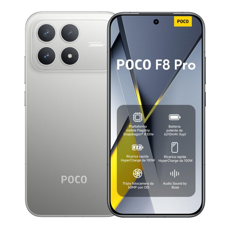Xiaomi POCO F8 Pro, Smartphone 12+512 GB, Display AMOLED 6,59" 120Hz, Tripla Fotocamera 50MP Teleobiettivo 60mm, Audio Sou...