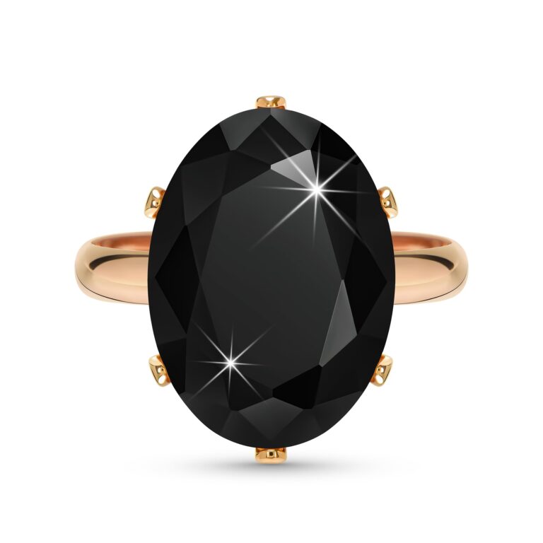 Linawe Anello Donna Regolabile in Moissanite con Pietra Grande