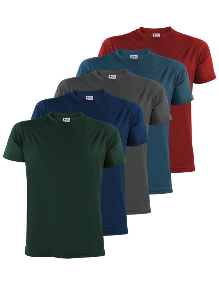 ALPIDEX T-Shirt Uomo Confezione da 5 Girocollo 100% Cotone