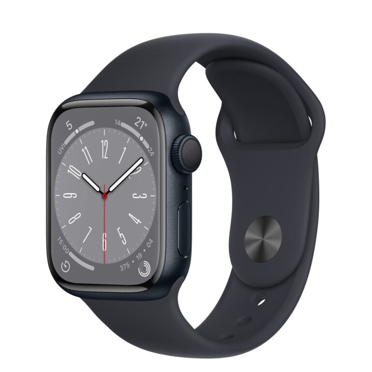 Apple Watch Series 8 (GPS, 41MM) Cassa in Alluminio Mezzanotte con Cinturino Sport Mezzanotte (Ricondizionato)
