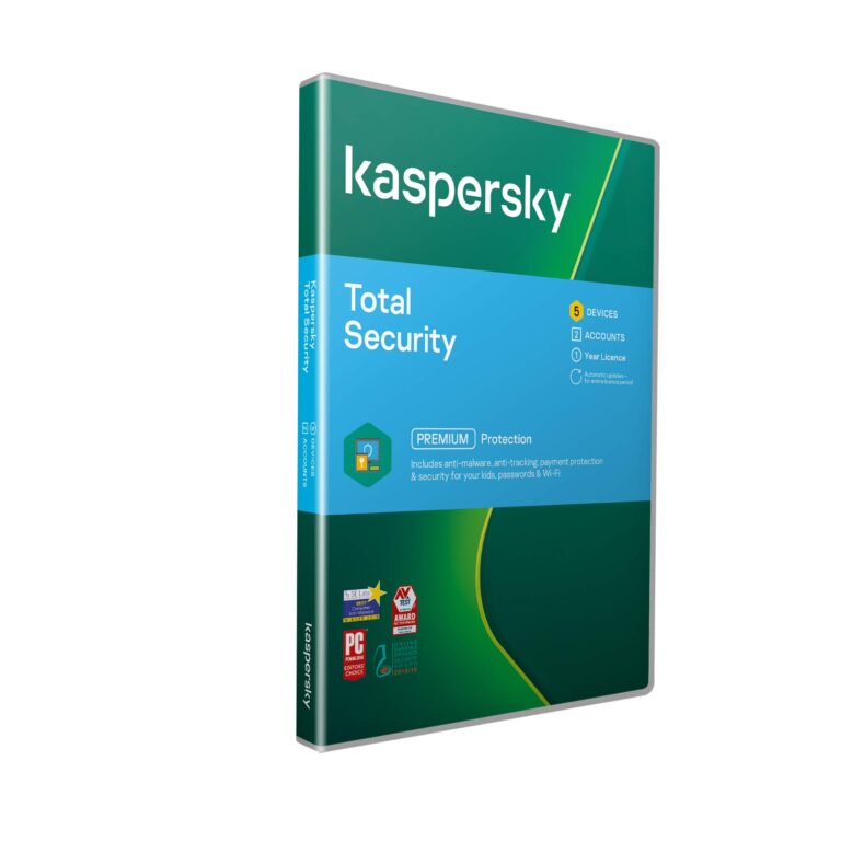 Kaspersky Total Security – Antivirus per 5 dispositivi, 1 anno