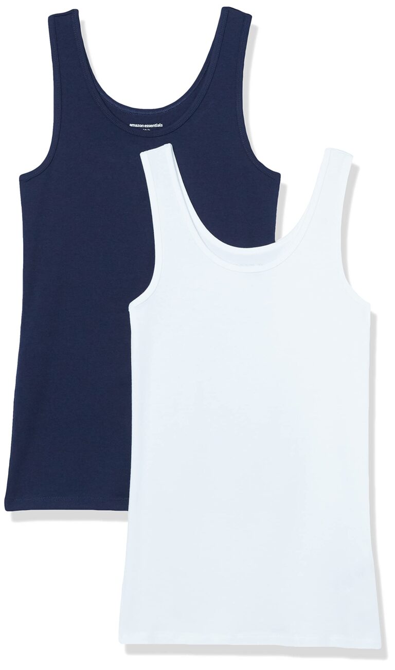 Amazon Essentials Top Canotta Slim Donna, Pacco da 2