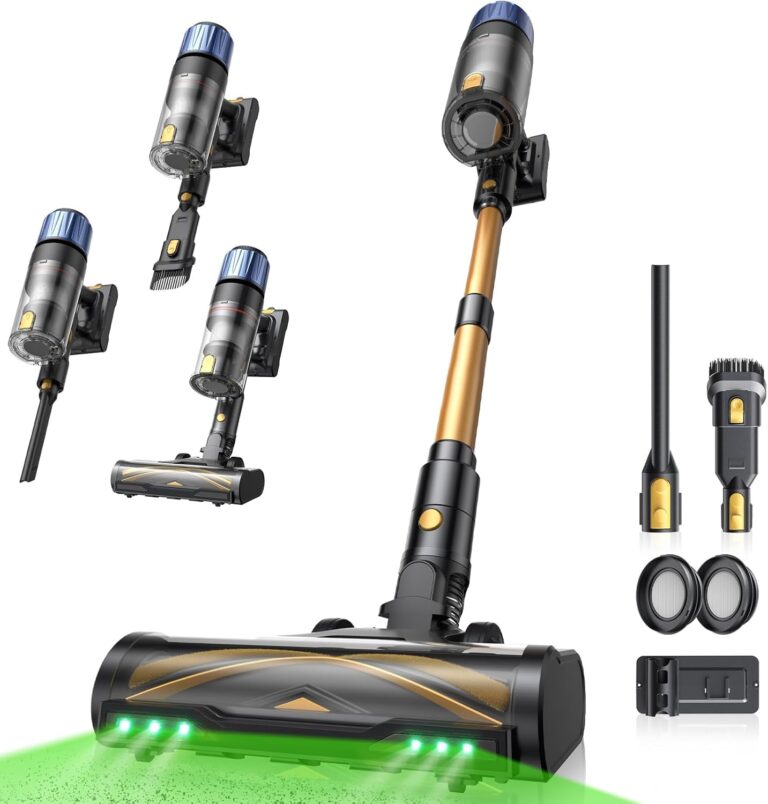 Proscenic P15+ Aspirapolvere Senza Fili 70Min/55Kpa/650W Scopa Elettrica Senza Fili Potente Autonomia Asta Telescopica Reg...