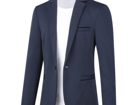 Allthemen Blazer Uomo Slim Fit Monopetto per Matrimoni e Business