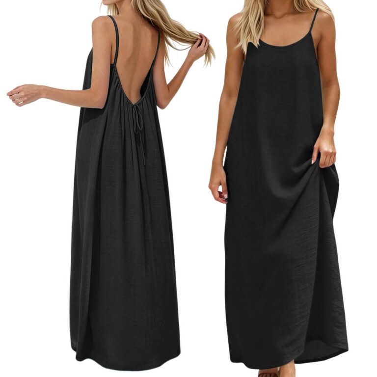 Vestito Lungo da Mare Boho con Schiena Scoperta