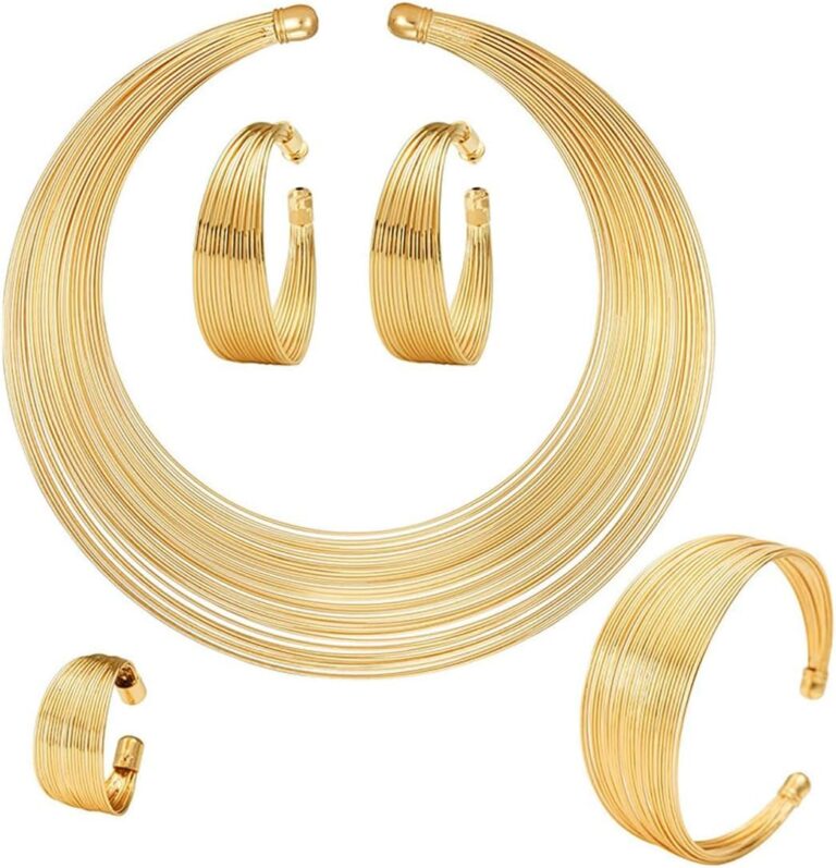 TOEECY Set 5 Pezzi Collana Choker Stile Africano per Donna
