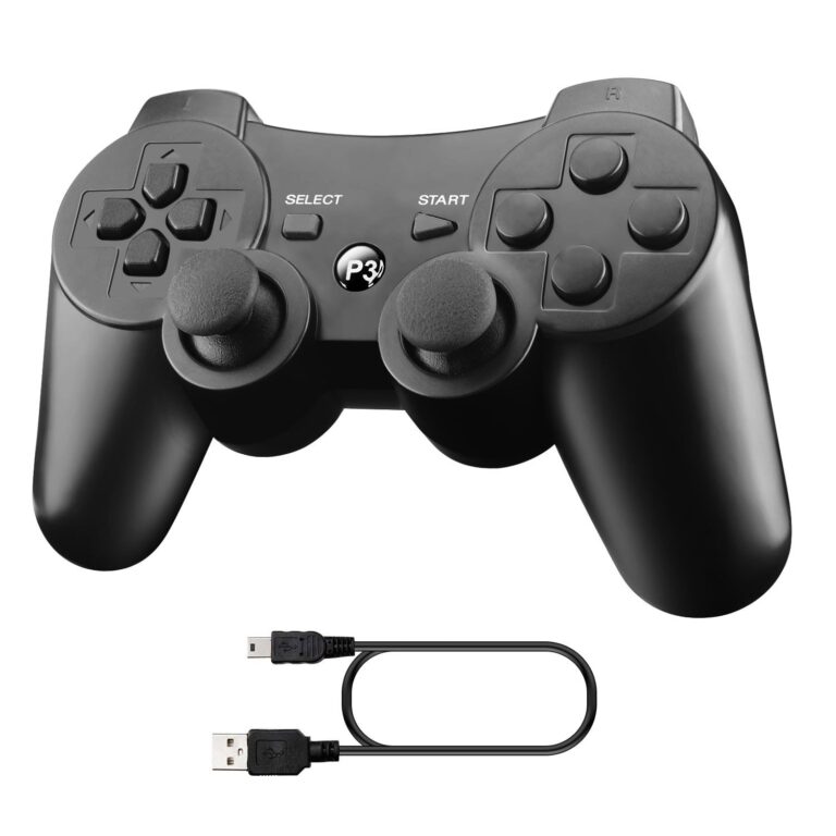 Diswoe Controller PS3 Wireless Bluetooth con Doppia Vibrazione