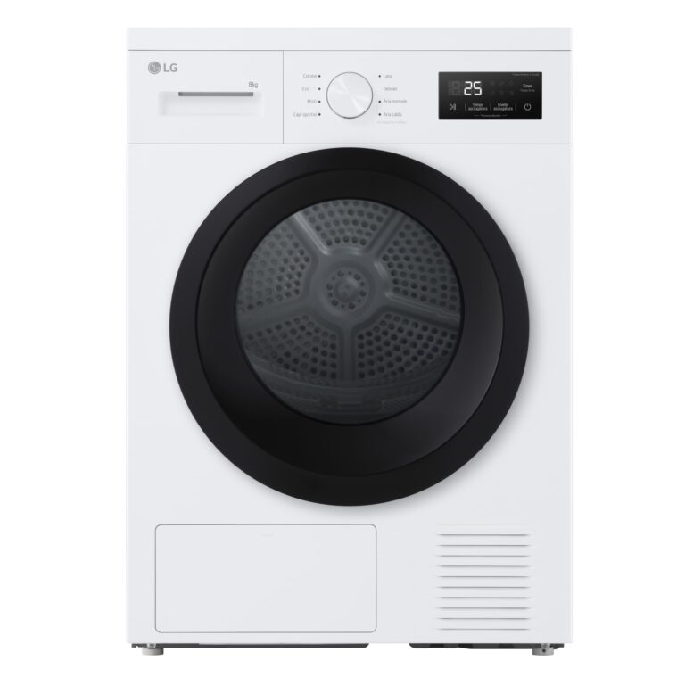 LG RNA1008NWK Asciugatrice 8 kg Pompa di Calore Classe D con Sensore
