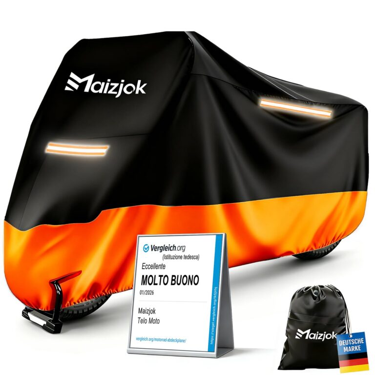 Maizjok® Telo Moto da Esterno Interno Telo Coprimoto Impermeabile Copri Moto 210D Poliestere Copertura Universale per Scoo...