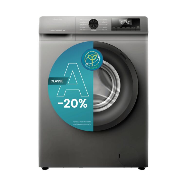 Hisense WF1Q8041BT Lavatrice 8 kg Classe A-20% Vapore Inverter